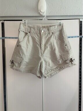 Lee Cargo VTG Y2K Shorts D-Ring Buckle Trim Khaki Tan Size 4P